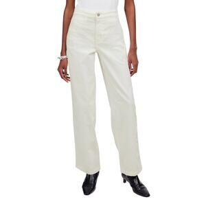 Madewell Straight-Leg Pants in Off-White/Cream